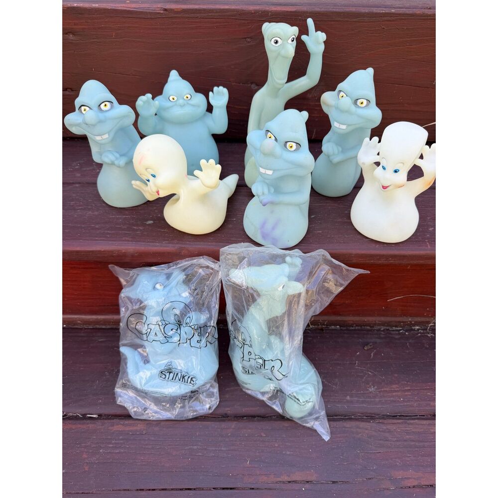 Vintage 1995 Casper Pizza Hut Glow in Dark Puppet Mega Lot (8 Pcs) 2 SEALED